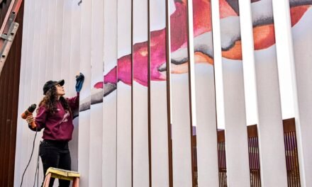 “Mujeres pájaro”, el impresionante mural en el muro fronterizo