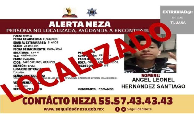 Localizan a joven en Tijuana; había desaparecido en CDMX