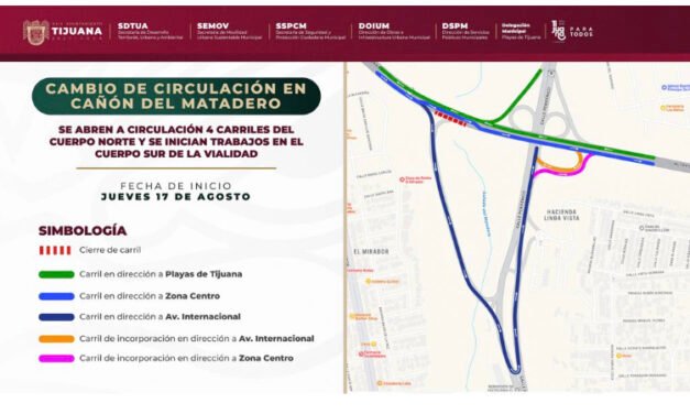 Vialidades del Cañón del Matadero tendrán cambios de circulación