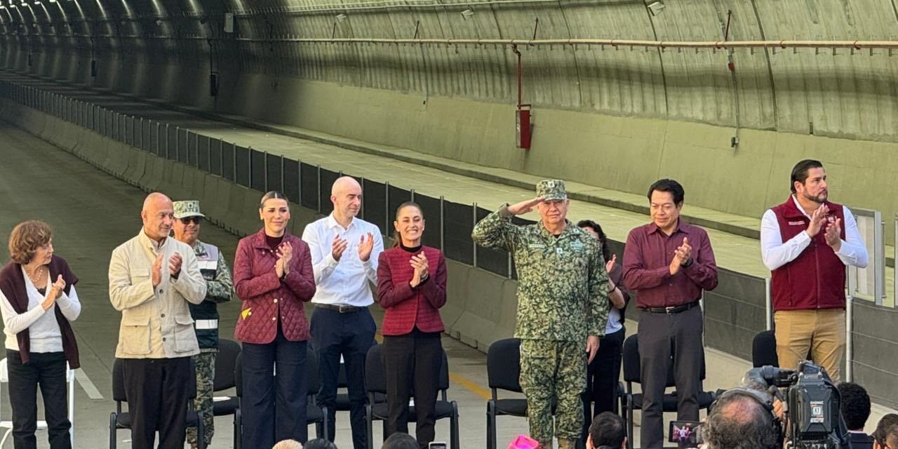 INAUGURAN PRIMERA ETAPA DEL VIADUCTO ELEVADO DE TIJUANA; SHEINBAUM DA BANDERAZO DE ARRANQUE