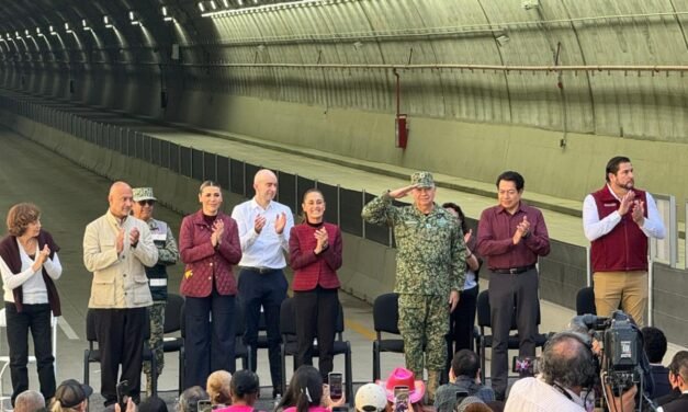 INAUGURAN PRIMERA ETAPA DEL VIADUCTO ELEVADO DE TIJUANA; SHEINBAUM DA BANDERAZO DE ARRANQUE