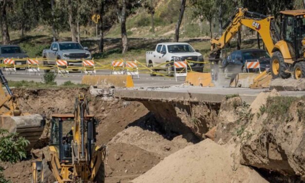 TRAS LLUVIAS, REPARAN TRAMO DAÑADO DEL LIBRAMIENTO ROSAS MAGALLÓN EN TIJUANA