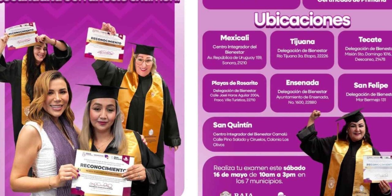 ¡Oportunidad para concluir tus estudios! Examen único para primaria y secundaria en Baja California