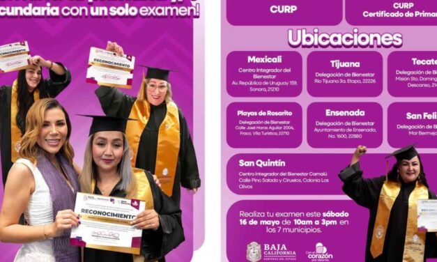 ¡Oportunidad para concluir tus estudios! Examen único para primaria y secundaria en Baja California