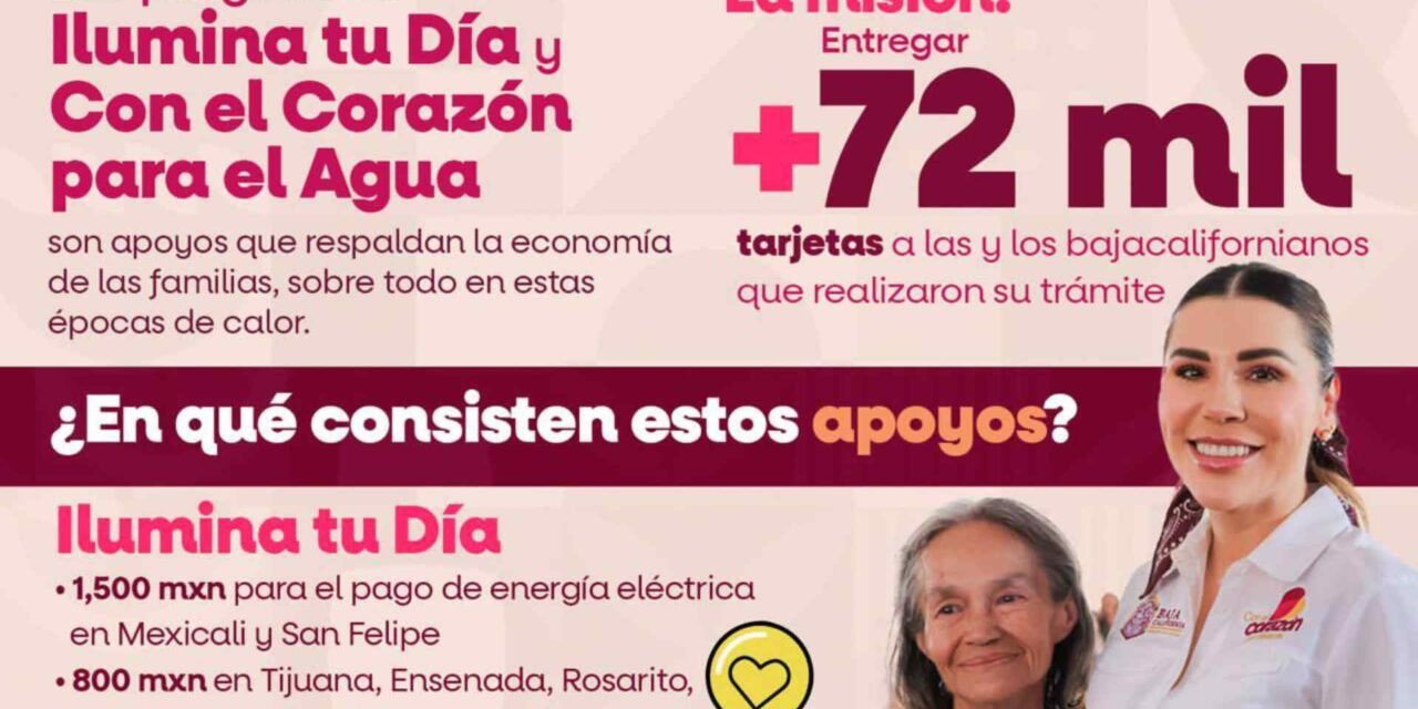 ¡Ilumina tu día! Apoyos de hasta 1,500 pesos para familias bajacalifornianas
