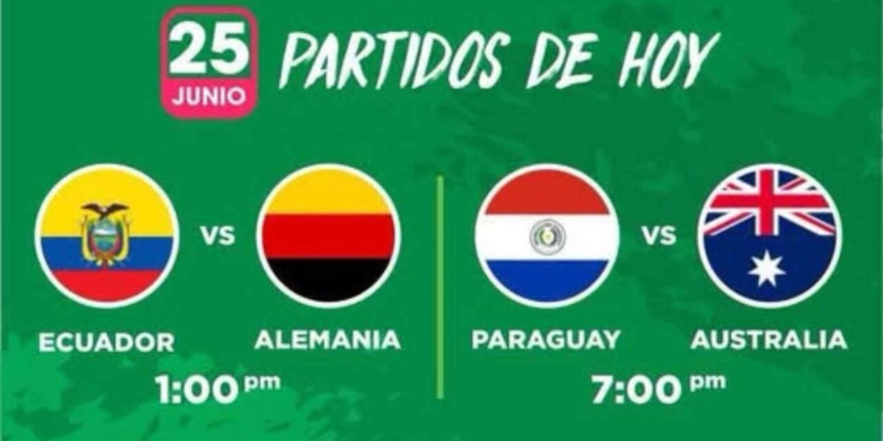 Ecuador vs Alemania y Paraguay vs Australia: La cartelera futbolera de este 25 de junio en la Revu