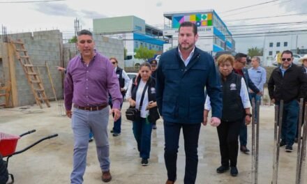 Recorre Burgueño avance de construcción de la Casa de Retiro de Jubilados y Pensionados de la Sección 2 del SNTE